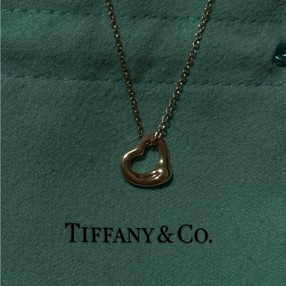 Tiffany & Co. Silver Open Heart Necklace